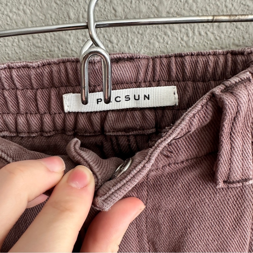Pacsun Brown Elastic High Waist Cargo Jeans Medium - Picture 6 of 14